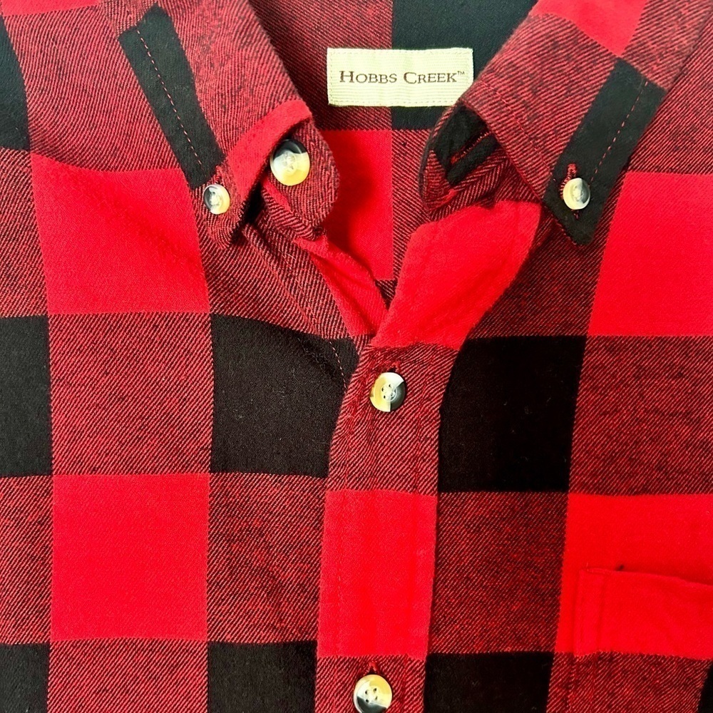 • Hobbs Creek • Plaid Flannel Long-Sleeve Shirt - Picture 5 of 6